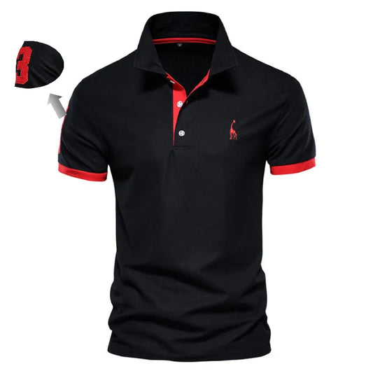 Cotton Polo Shirts for Men Casual Solid Color Slim Fit Mens Polos New Summer Fashion